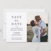 Save The Date Mariage rustique photo simple moderne (Devant)