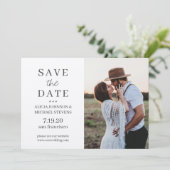 Save The Date Mariage rustique photo simple moderne (Debout devant)