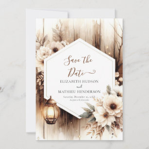 Save The Date Mariage rustique romantique