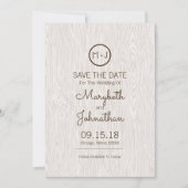 Save The Date Mariage Rustique Rustique Moderne En Bois Enregist (Devant)