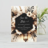 Save The Date Mariage rustique simple à imprimer (Debout devant)