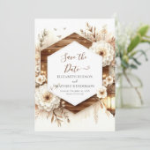 Save The Date Mariage rustique simple modifiable (Debout devant)