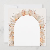 Save The Date Mariage rustique terre cuite pampas herbe botaniqu (Dos)