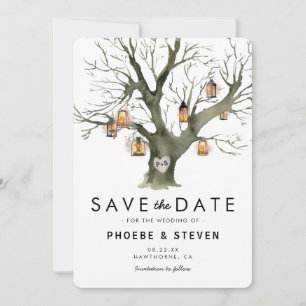 Save The Date Mariage Rustique Vintage Chêne Arbre Économisez la