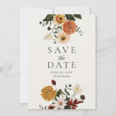 Save The Date Mariage sauvage de fleur de la Saint-Valentin Bour (Devant)
