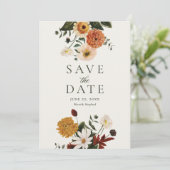 Save The Date Mariage sauvage de fleur de la Saint-Valentin Bour (Debout devant)