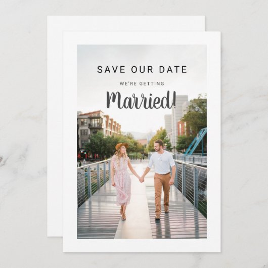 Save The Date Mariage Sauvegarder Date 2 Photo Précédent Faire v (Devant / Derrière)