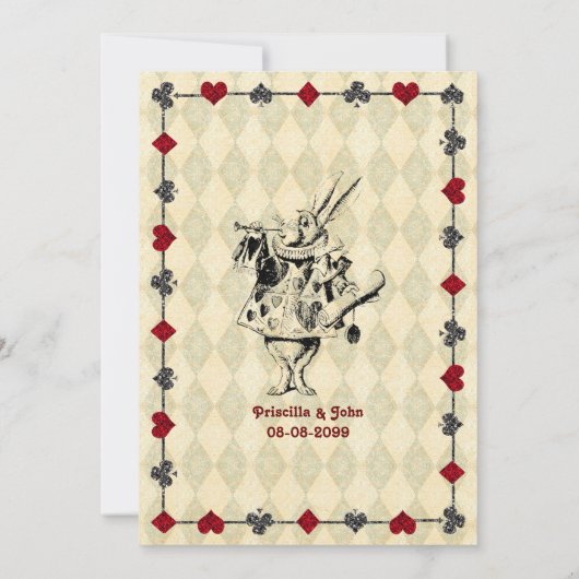 Save The Date Mariage Sauvez la date, Alice au pays des merveill (Dos)