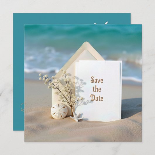 Save The Date Mariage Sauvez La Date Avec L'Éstarfish (Devant / Derrière)