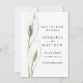 Save The Date Mariage Sauvez la date Blanc Paix Calla Lily (Devant)