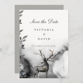 Save The Date Mariage Sauvez la date Forêt boisée enchantée (Devant / Derrière)