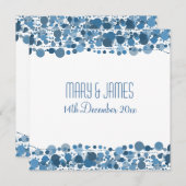Save The Date Mariage "Save the Date" Points Modernes Bleu (Devant / Derrière)