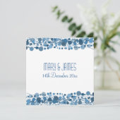 Save The Date Mariage "Save the Date" Points Modernes Bleu (Debout devant)