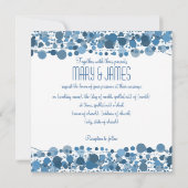 Save The Date Mariage "Save the Date" Points Modernes Bleu (Dos)