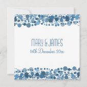 Save The Date Mariage "Save the Date" Points Modernes Bleu (Devant)