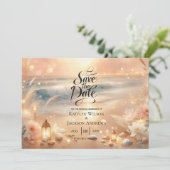 Save The Date Mariage Seaside Sparkle et Sunset Dreams (Debout devant)