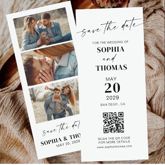Save The Date Mariage Signet de cabine photo moderne