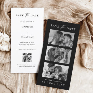 Save The Date Mariage Signet noir et blanc de la photothèque