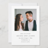 Save The Date Mariage simple à deux photos (Devant)