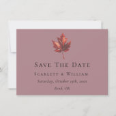 Save The Date Mariage simple à feutre de chute minimale (Devant)