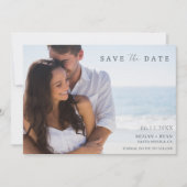 Save The Date Mariage simple à la plage photo (Devant)