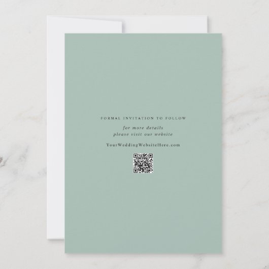Save The Date Mariage simple Birch Tree (Dos)