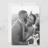 Save The Date Mariage simple blanc au palmier (Dos)