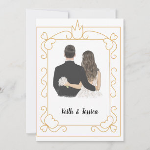 Save The Date Mariage simple de la mariée et du marié