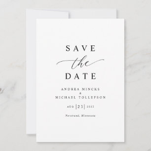 Save The Date Mariage simple élégant moderne