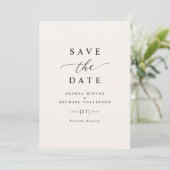 Save The Date Mariage Simple Élégant Moderne (Debout devant)