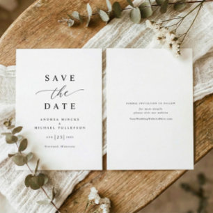 Save The Date Mariage simple élégant moderne