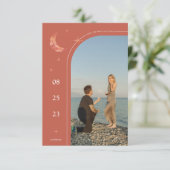 Save The Date Mariage Simple En Terracotta Enregistrer La Date (Debout devant)