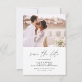 Save The Date Mariage simple Enregistrer la date Photo Minimalis (Dos)