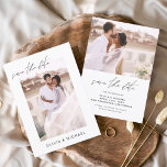 Save The Date Mariage simple Enregistrer la date Photo Minimalis<br><div class="desc">Mariage Sauvegardez les Cartes de Date qui ont une photo sur le devant et le dos. Les cartes Save the Date contiennent une typographie de script moderne,  lettrée à la main,  qui sont élégantes,  simples et modernes à utiliser après que vous minimaliste simple célébration de mariage.</div>