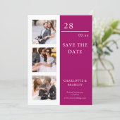 Save The Date Mariage Simple Enregistrer La Photo Date (Debout devant)