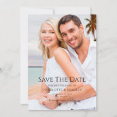 Save The Date Mariage Simple Enregistrer La Photo Date (Devant)