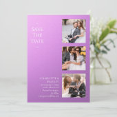 Save The Date Mariage Simple Enregistrer La Photo Date (Debout devant)