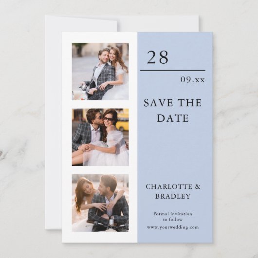 Save The Date Mariage Simple Enregistrer La Photo Date (Devant)