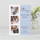 Save The Date Mariage Simple Enregistrer La Photo Date (Debout devant)