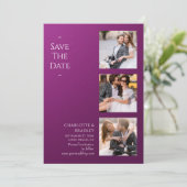 Save The Date Mariage Simple Enregistrer La Photo Date (Debout devant)