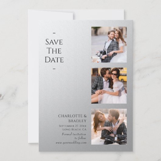 Save The Date Mariage Simple Enregistrer La Photo Date (Devant)