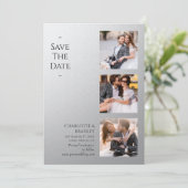 Save The Date Mariage Simple Enregistrer La Photo Date (Debout devant)