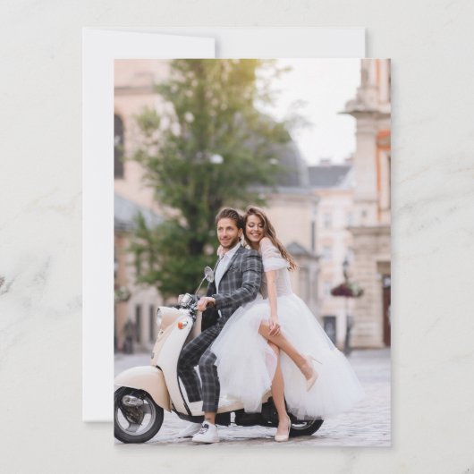 Save The Date Mariage Simple Enregistrer La Photo Date (Dos)