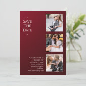 Save The Date Mariage Simple Enregistrer La Photo Date (Debout devant)