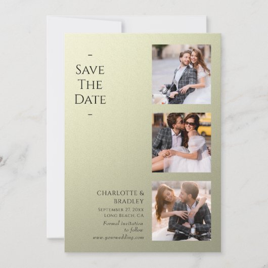 Save The Date Mariage Simple Enregistrer La Photo Date (Devant)