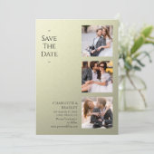 Save The Date Mariage Simple Enregistrer La Photo Date (Debout devant)