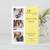 Save The Date Mariage Simple Enregistrer La Photo Date (Debout devant)