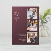 Save The Date Mariage Simple Enregistrer La Photo Date (Debout devant)