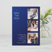 Save The Date Mariage Simple Enregistrer La Photo Date (Debout devant)
