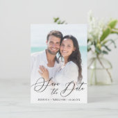 Save The Date Mariage Simple Et Élégant Enregistrer La Date (Debout devant)